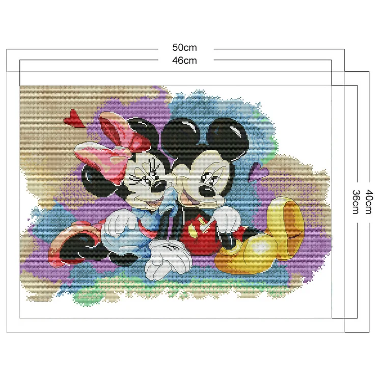 Disney Cross Stitch Mickey Mouse Embroidery Animal New Collection Cartoon  Unprinted Kits Art DIY Printed Canvas