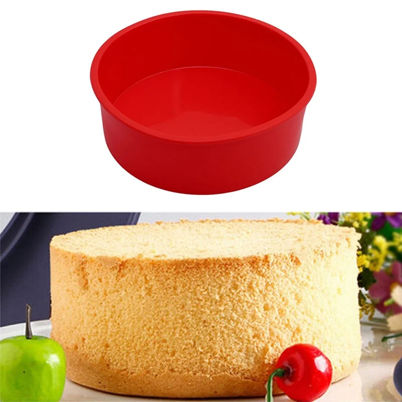 6 inch Silicone Cake Mold Round Shape Silicone Bread Pan Cake Mold Tray Muffin Cupcake Baking Pans Pastry Tools