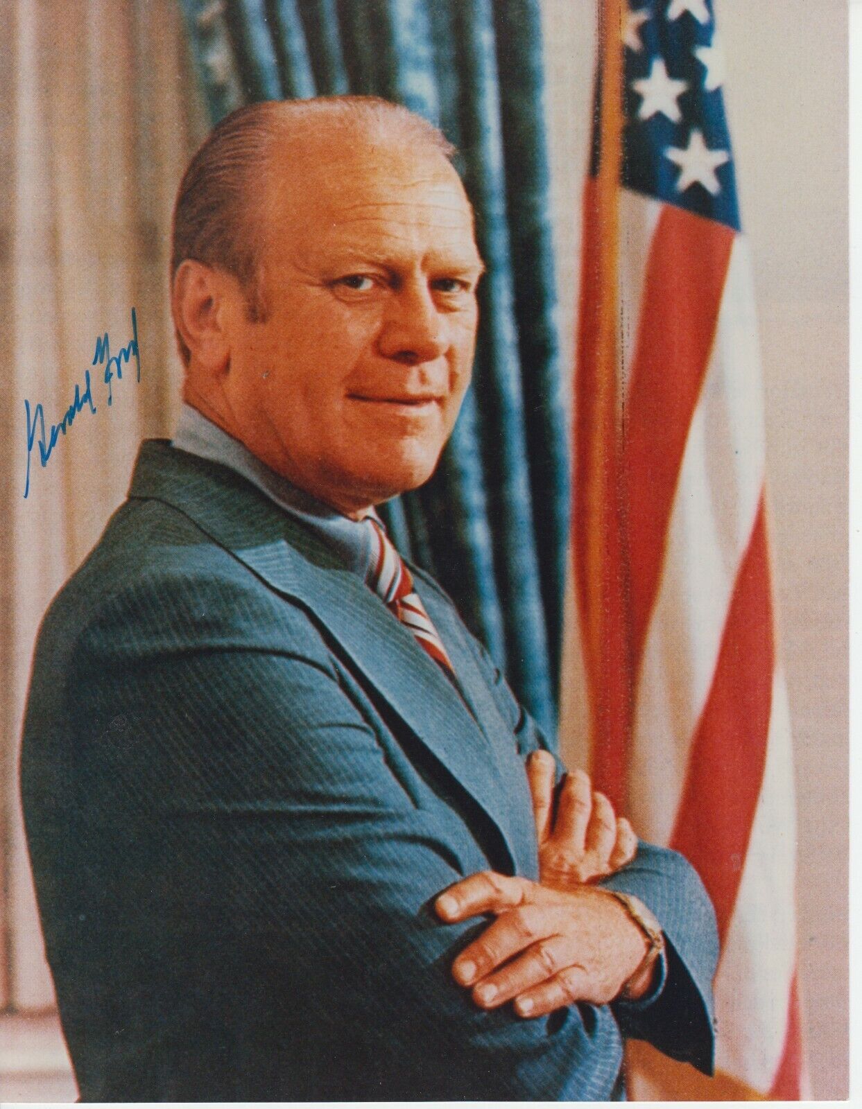 President Gerald Ford 8x10 Signed Photo Poster painting w/ COA #1