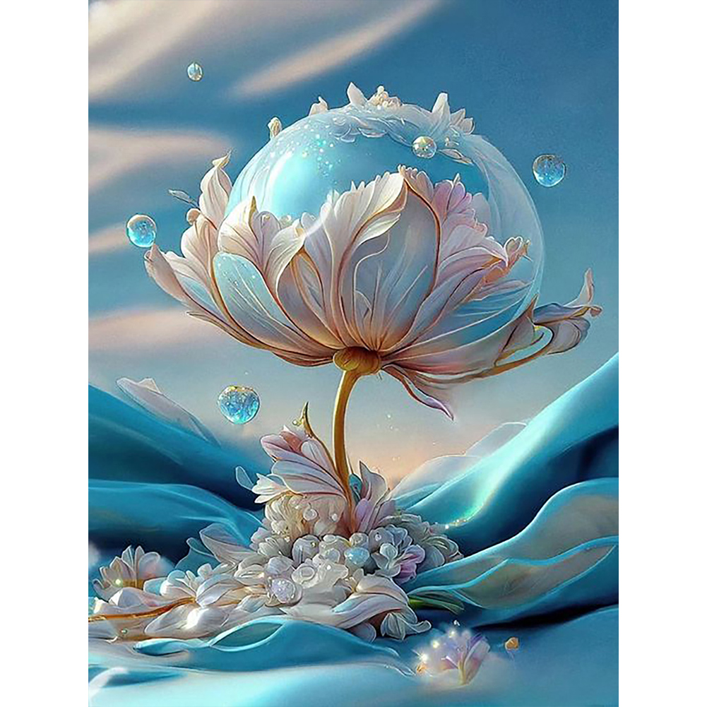 Diamond Painting Full Round Drill Flowers Pearls(Canvas30*40cm)