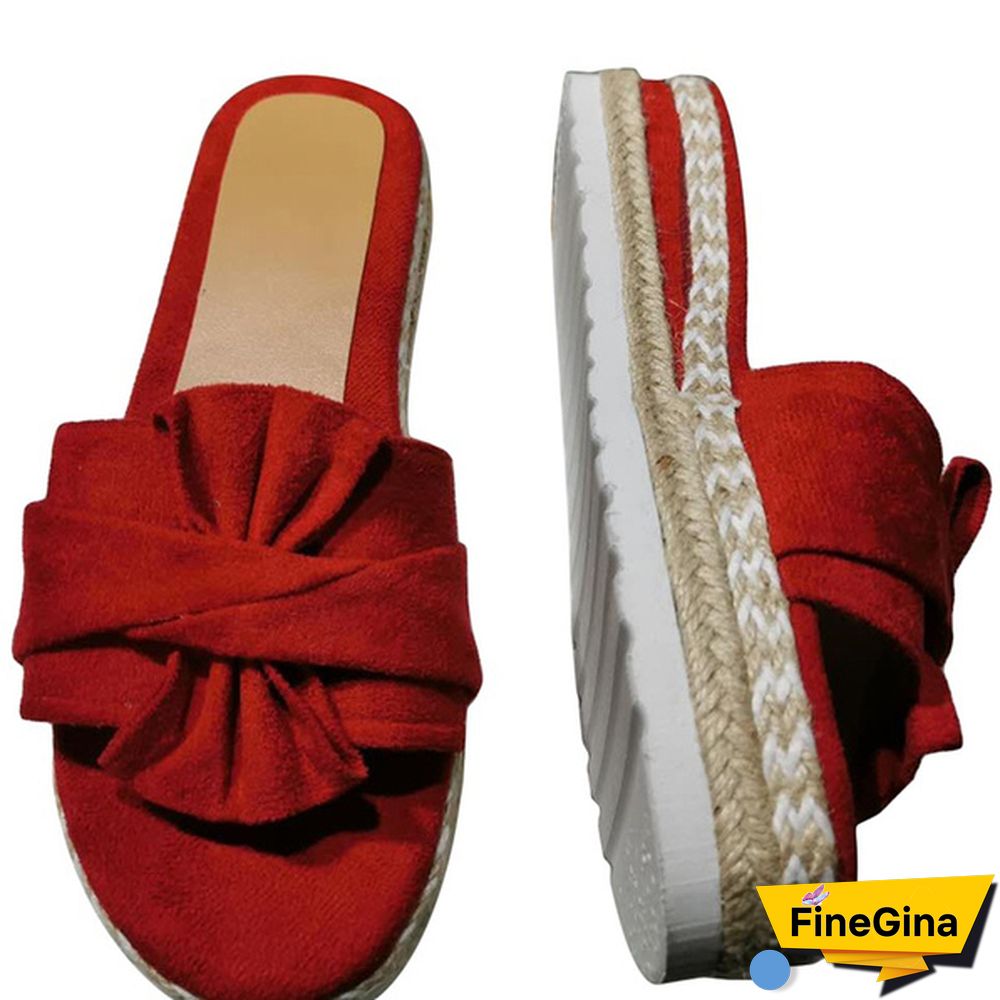 Summer Women Casual Slip on Sandals Female Open Toe Platform Slippers Daily Comfortable Flip Flops Size 35-43