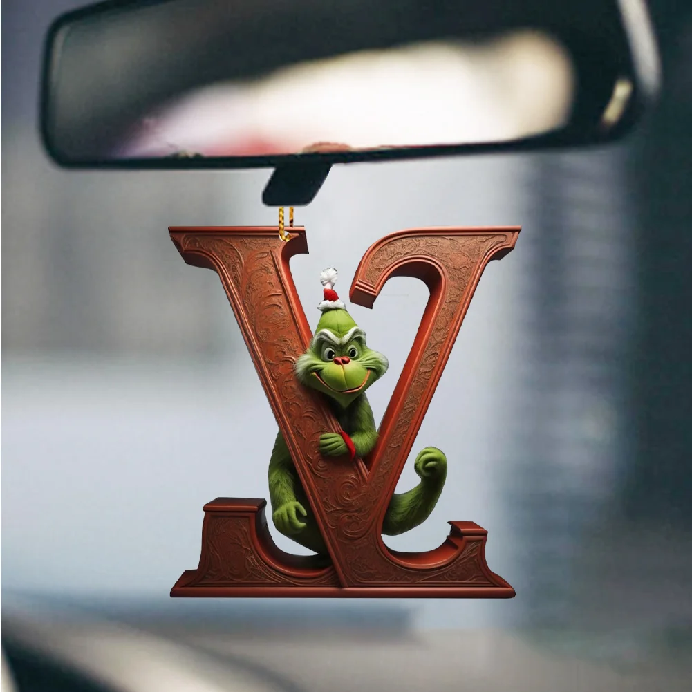 Christmas Acrylic Grinch Xmas Tree Hanging Ornament Hanging Green Monster Decor