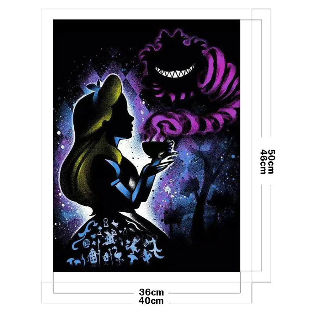 11CT Full Stamped Cross Stitch - Silhouette Series(Canvas|40*50cm)