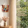 Rose Butterfly Fall 2D Flat DIY Diamond Painting Pendant