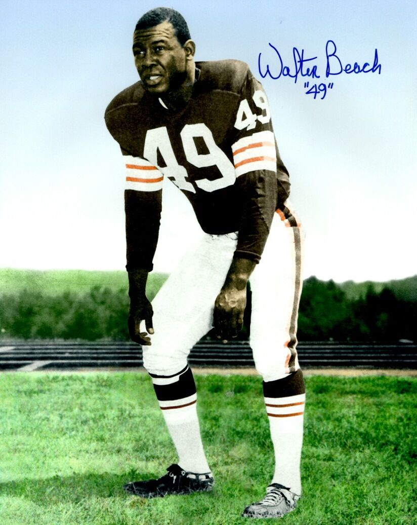 Signed 8x10 WALTER BEACH Cleveland Browns Autographed Photo Poster painting - w/COA