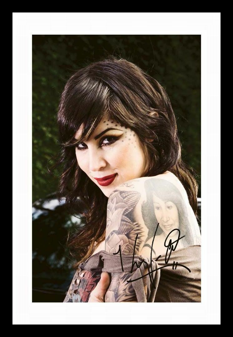 Kat Von D Autograph Signed & Framed Photo Poster painting