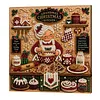 (20x20cm)Xmas Kitchen DIY Pearl Painting Art With Inner Wooden Framed Kit