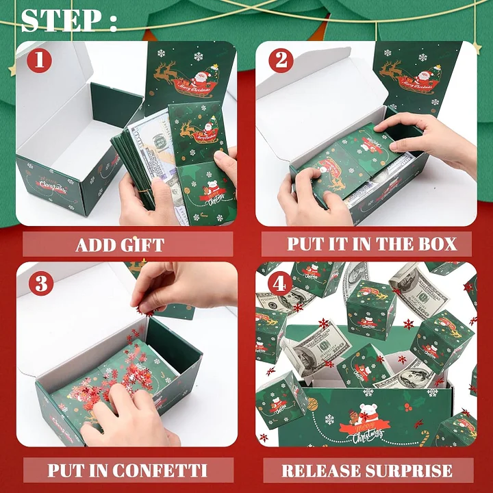Merry Christmas Surprise Gift Box Surprise Gift Box Explosion For