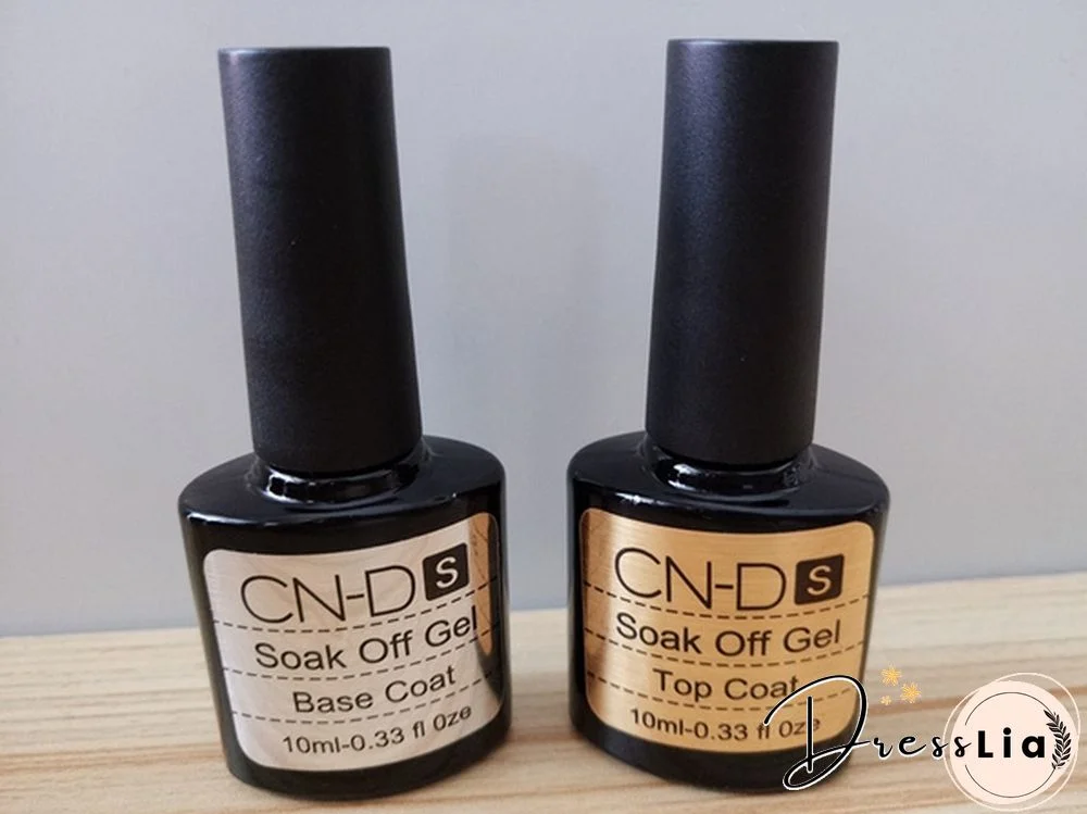 Top Coat/Base Coat Kit CND Gel Nail Polish Gorgeous Colors UV Gel Nail Polish Long-lastting Up to 30 Days