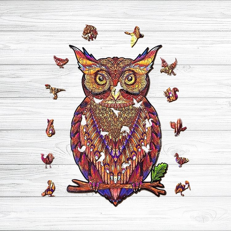 Red Owl Wooden Jigsaw Puzzle
