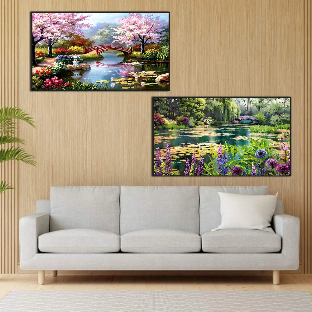 2pcs Diamond Painting - Full Round Drill - Landscape(Canvas|70*40cm)