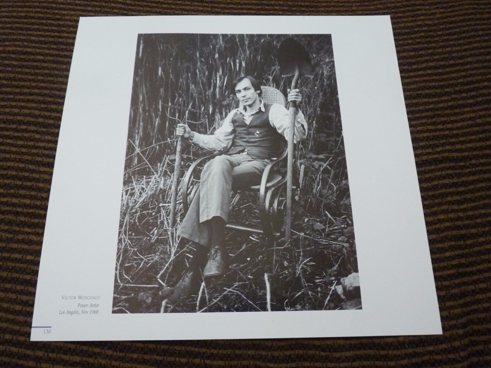 Single Page 2 Sided Victor Moscosco William Burroughs Coffee Table Book Photo Poster painting