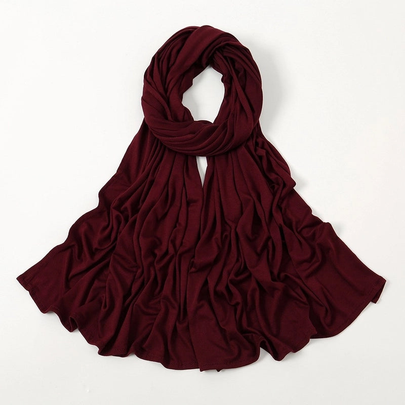 Hot New Solid Color Mercerized Cotton Jersey Scarf Soft Scarf Spot