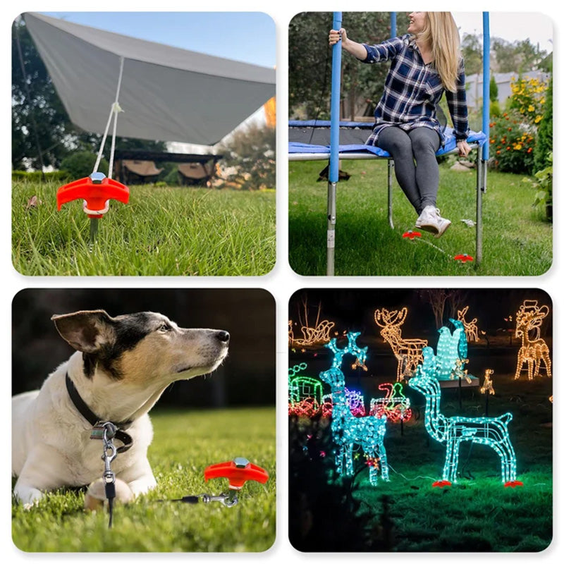 8" Screw in Tent Stakes - Ground Anchors Screw in Outbak