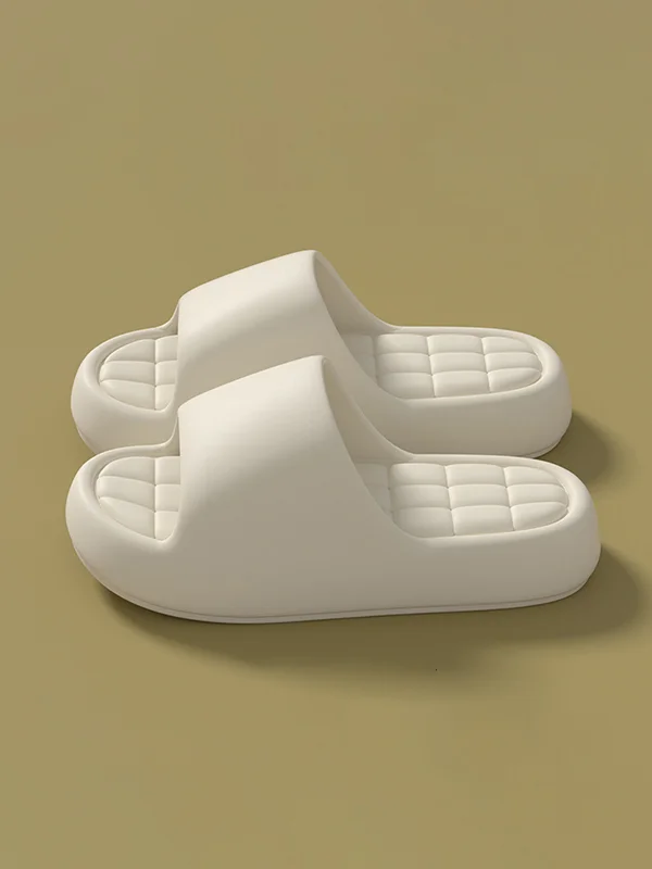 Open Toe Solid Color Slippers Platform Shoes