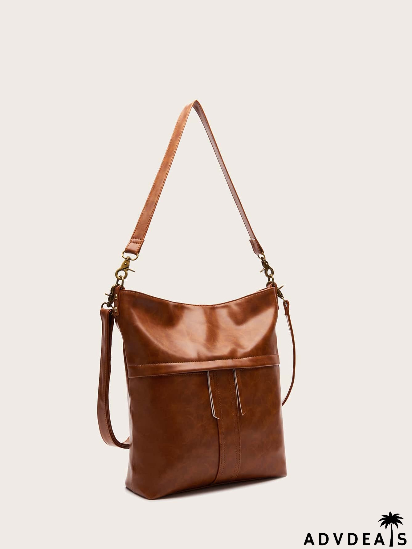 Double Zipper Large Capacity Bucket Bag