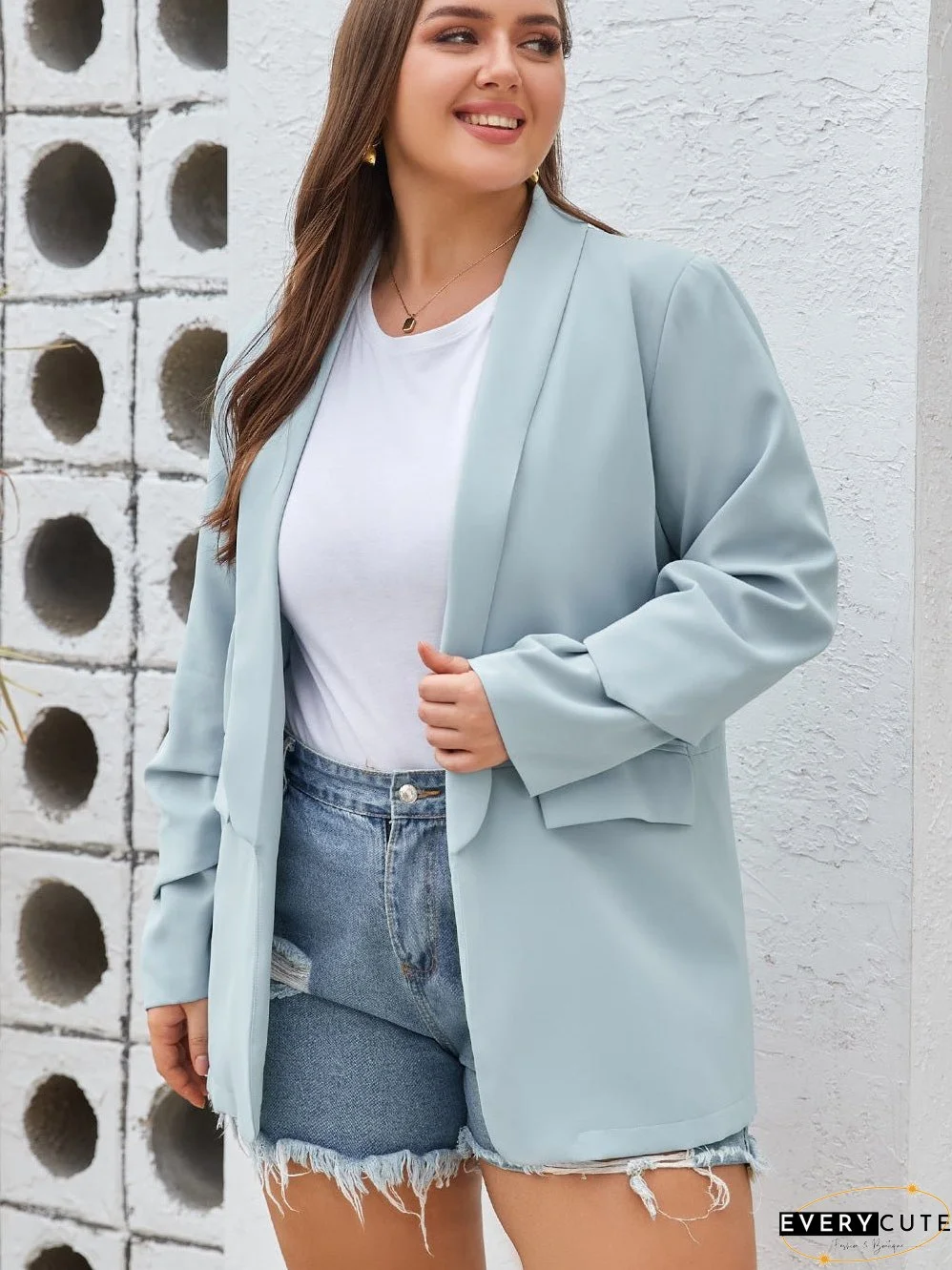 Open Front Plus Size Blazer