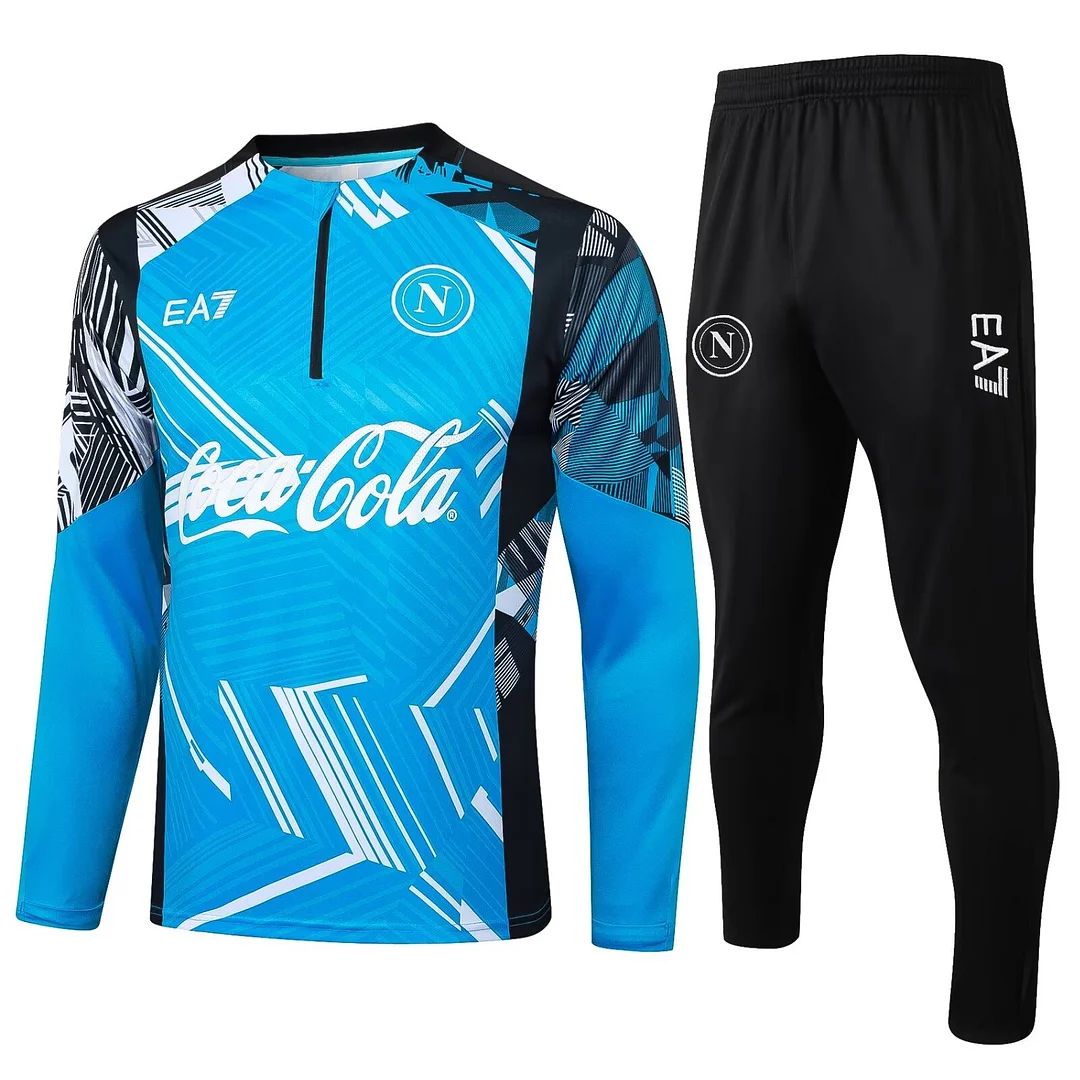 24/25 Naples Napoli Half-Pull Training Kit Football Thai Quality
