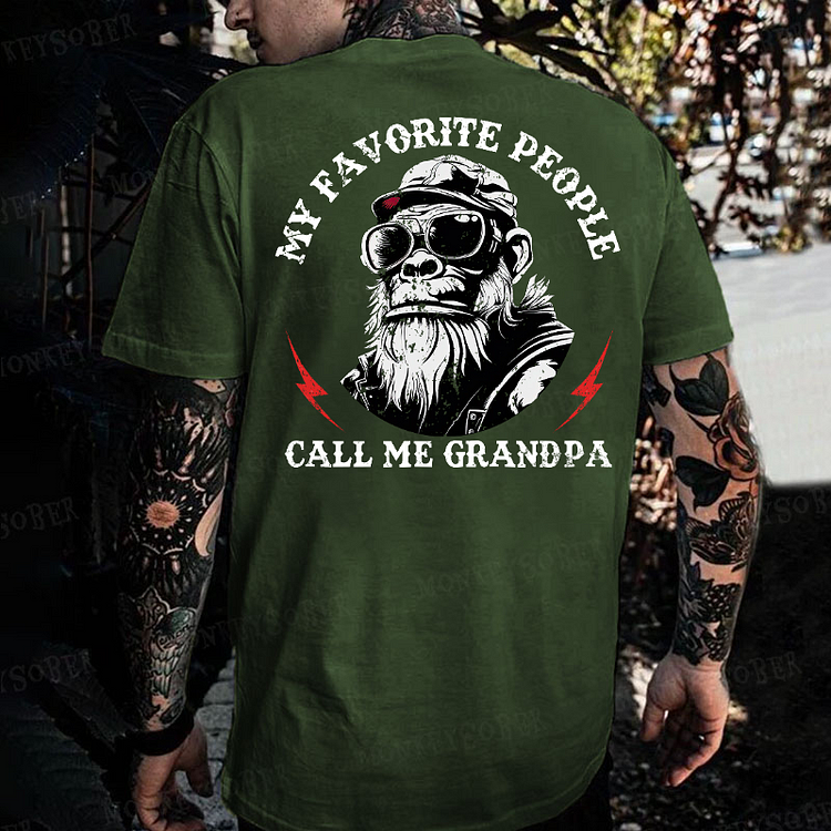 My Favorite People Call Me Grandpa Monkey T-shirt