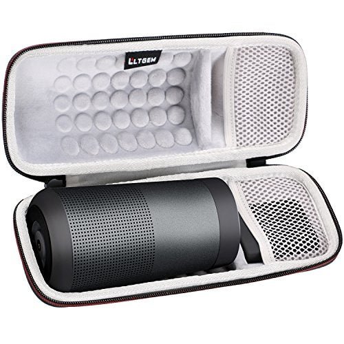 LTGEM Case for Bose SoundLink Revolve Bluetooth Speaker with Mesh Pocket-Black