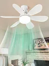 40w/200-2000lm Small Ceiling Fan with Lights with Remote Control Breeze Fan Light Three Color Temperature Options for Living Room Study & Household Use