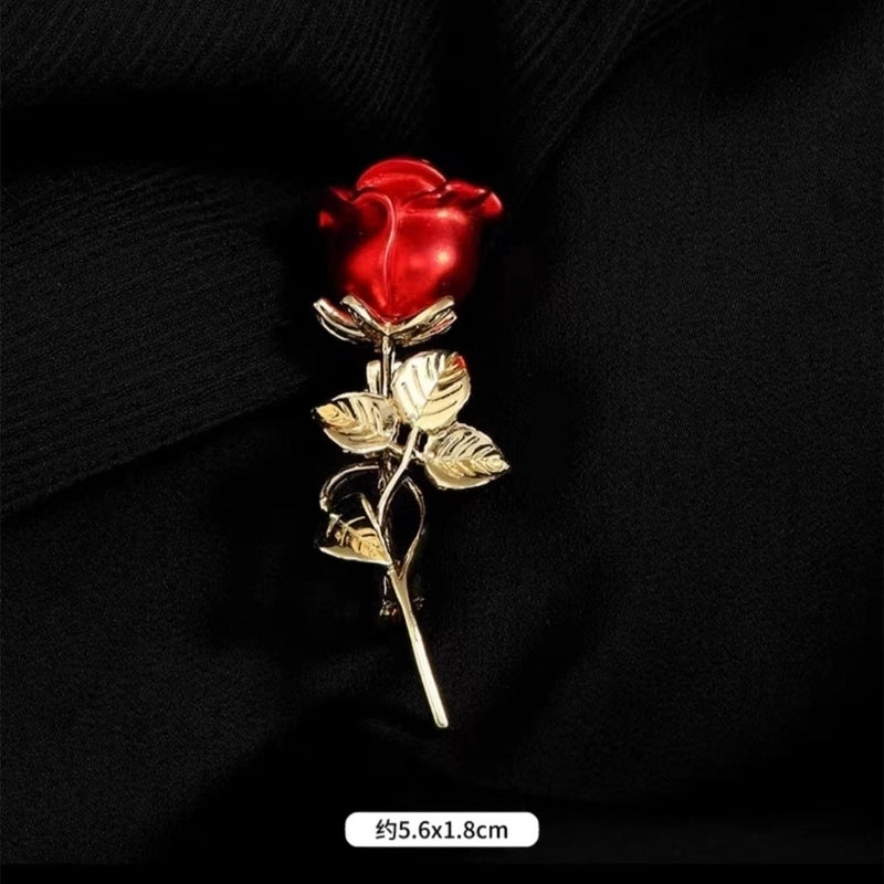 Elegant Minimalist Pin Rose Flower Alloy Plating Women’s Brooches