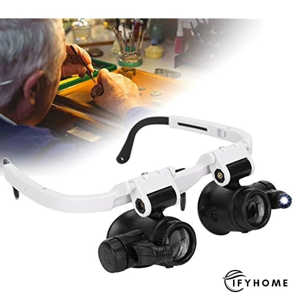 Glasses Magnifier, 8X 15x 23x Head Wearing Magnifying Glass with LED Light | IFYHOME