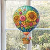 (US Only)Hot Air Balloon 2D Flat DIY Diamond Art Pendant Wall Decor for Home & Windows
