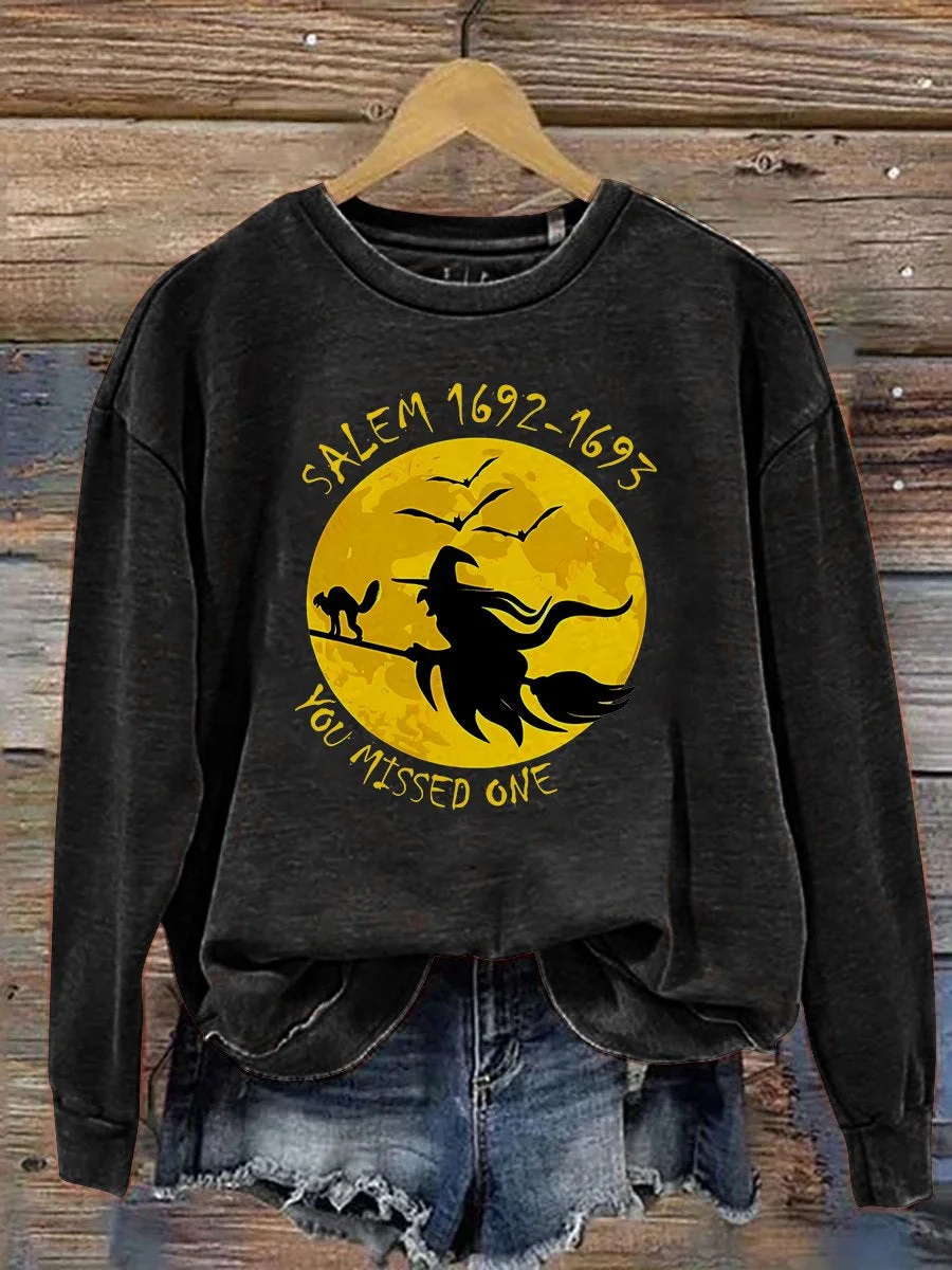 Eagerlys Halloween Salem 1692-1693 You Missed One Print Casual Sweatshirt Eagerlys