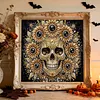 Partial Drill 5D Diamond Painting Kit Skull Abstract 30x30cm(Golden Skull)