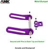 AMK Adjustable 1/10 Scale Bumper Mount Front Rear, Metal Bumper Set Complete for RC Crawler Body LCG Chassis Axial SCX10 II Element Enduro Gen7 Gen8 TRX6 TRX4 Upgrades (Purple)