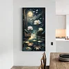 Diamond Painting-DIY Full Round Drill Lotus Shadow Under The Moon(40*70CM)