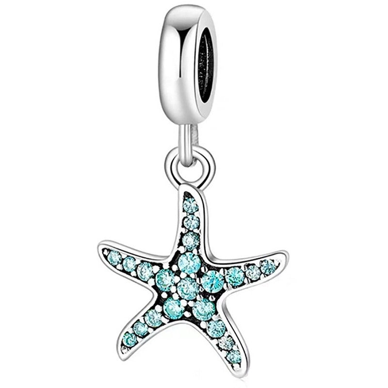 20 Pieces Zinc Alloy Starfish Paw Print Heart Shape Pendant Jewelry Accessories