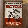 Personalized Cycling Bicycle Shop Customized Classic Metal Signs