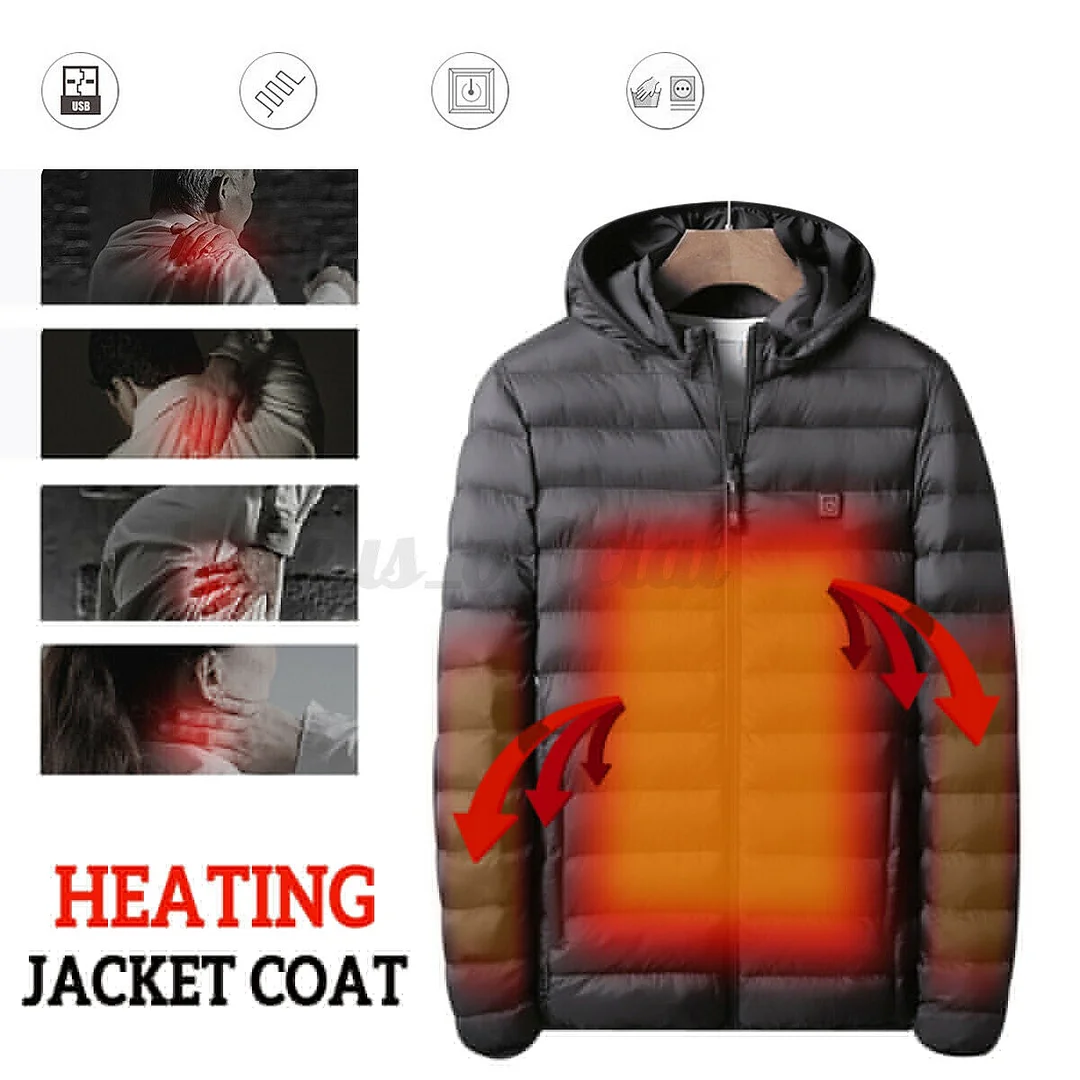 Temperature Control Smart Heated Jacket Electric Thermal Heated Outerwear