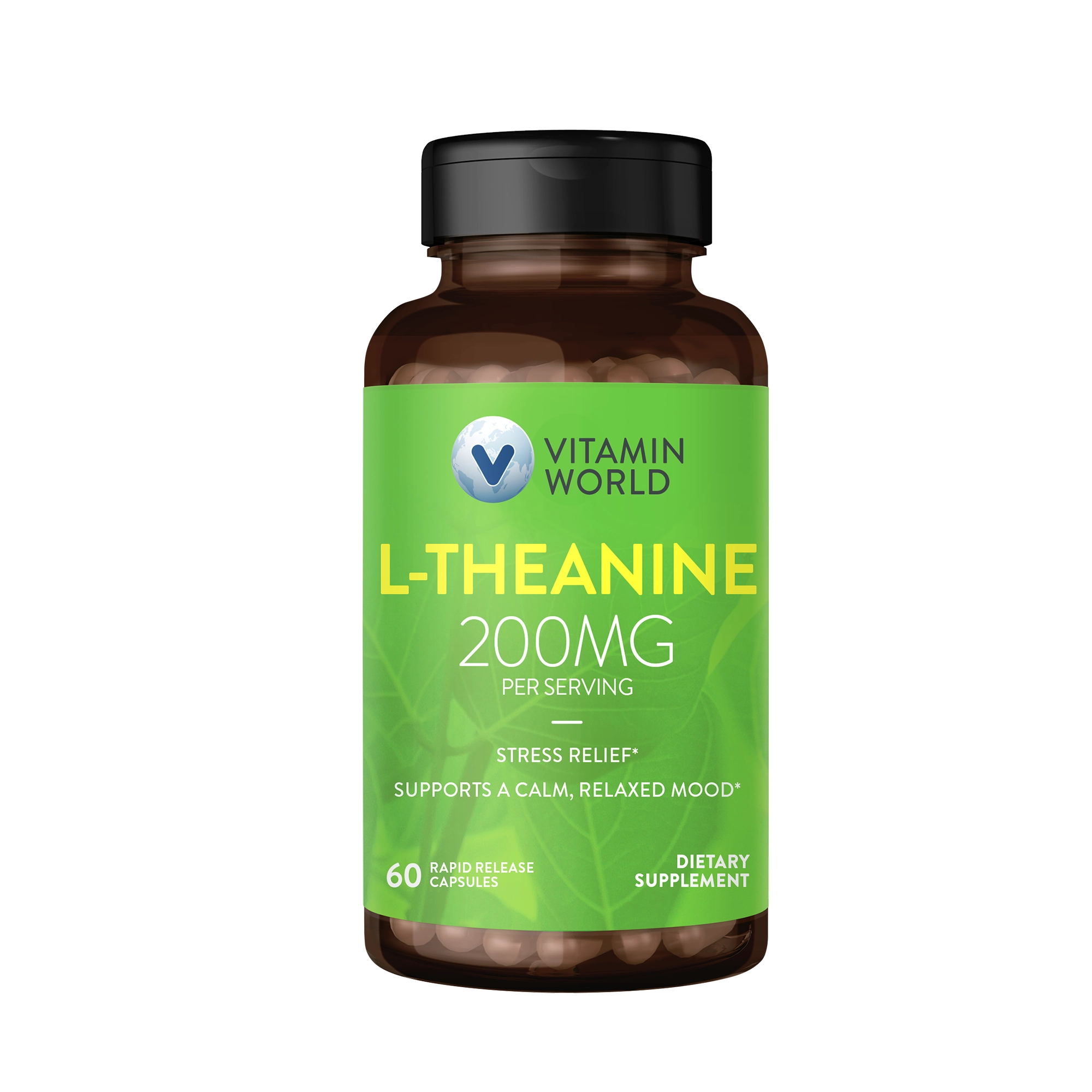 L-Theanine 100MG Rapid Release Capsules - 60 Capsules - Stress Relief, Supports A Calm, Relaxed Mood