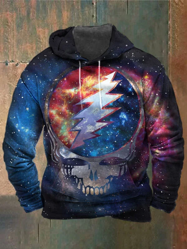 Unisex Skull Print Heavyweight Hoodies