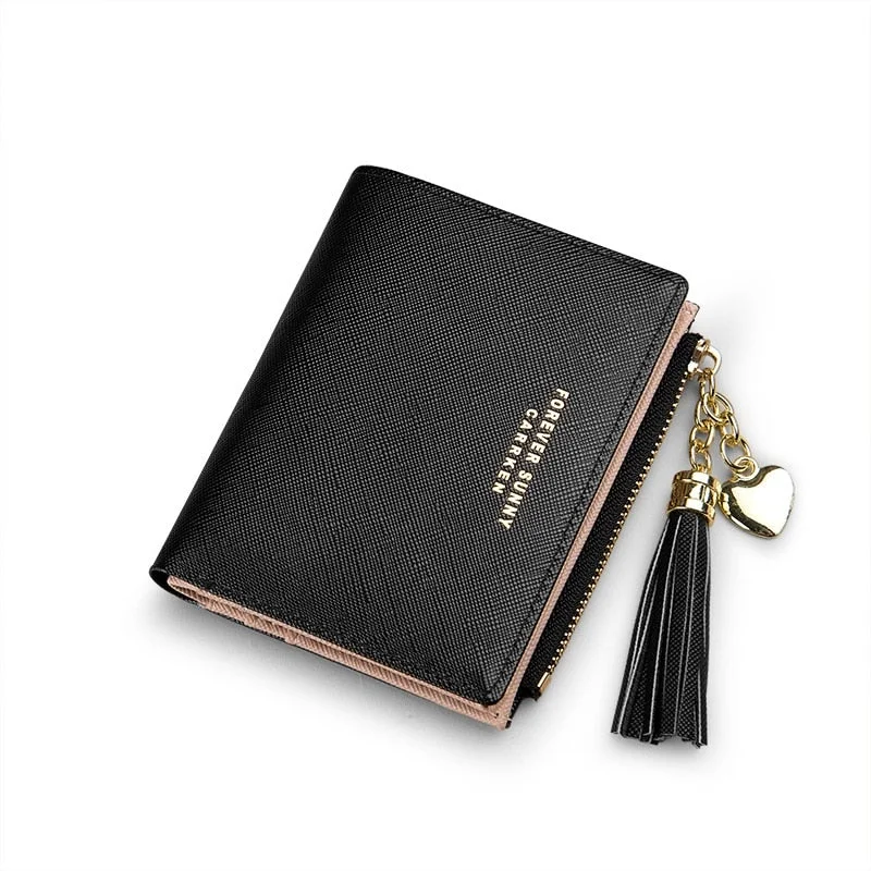 2020 Tassel Wallet Women Long Cute Wallets Leather Tassel Women Wallets Zipper Portefeuille Female Purse Clutch Cartera Mujer