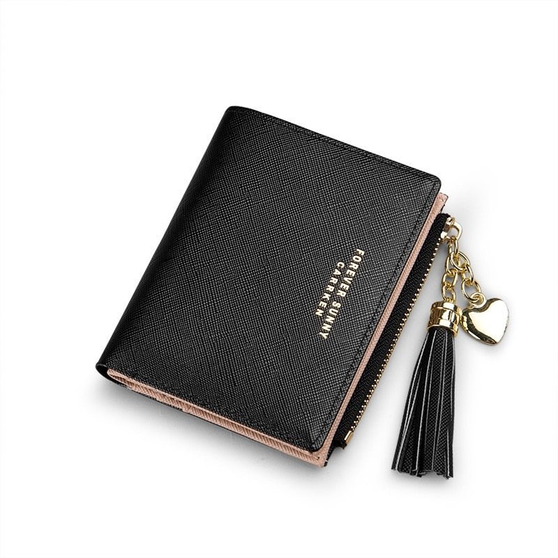 2020 Tassel Wallet Women Long Cute Wallets Leather Tassel Women Wallets Zipper Portefeuille Female Purse Clutch Cartera Mujer