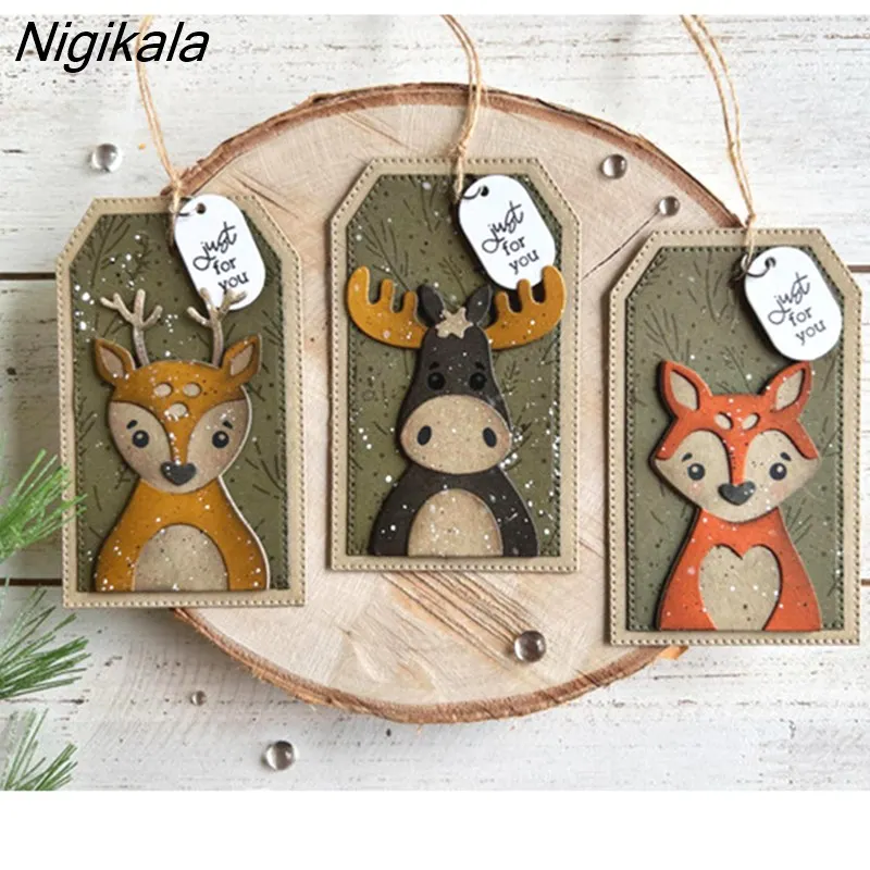 Reindeer Bag Topper Metal Cutting Dies - DIY Scrapbooking & Card Making Supplies