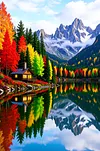 Luxury AB Velvet Diamond Painting Kit - Landscape