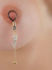 Pornhint Non Piercing Desire Nipple Rings in Gold New