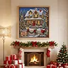 Christmas Winter Cottage Full 11CT 3 Strand Stamped Cross Stitch Kit 45x45cm tapestrymarket