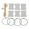 Cross Stitch Floss Bobbin Organizer Kit - 100 Bobbins, Jump Rings, Mini Bobbin Winder & Blank Labels tapestrymarket