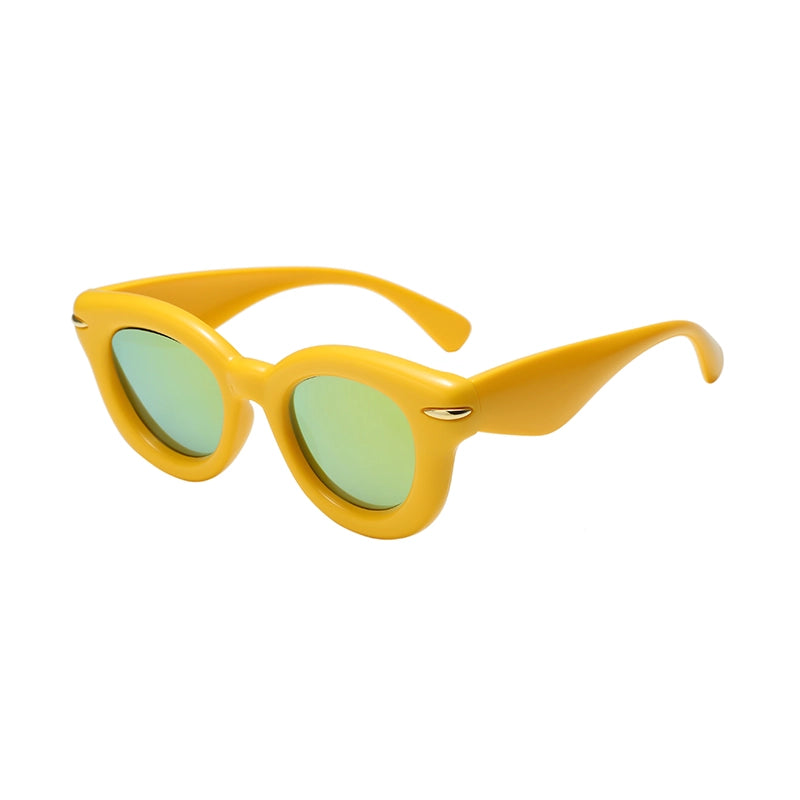 Vacation Commute Solid Color Pc Round Frame Full Frame Women’s Sunglasses