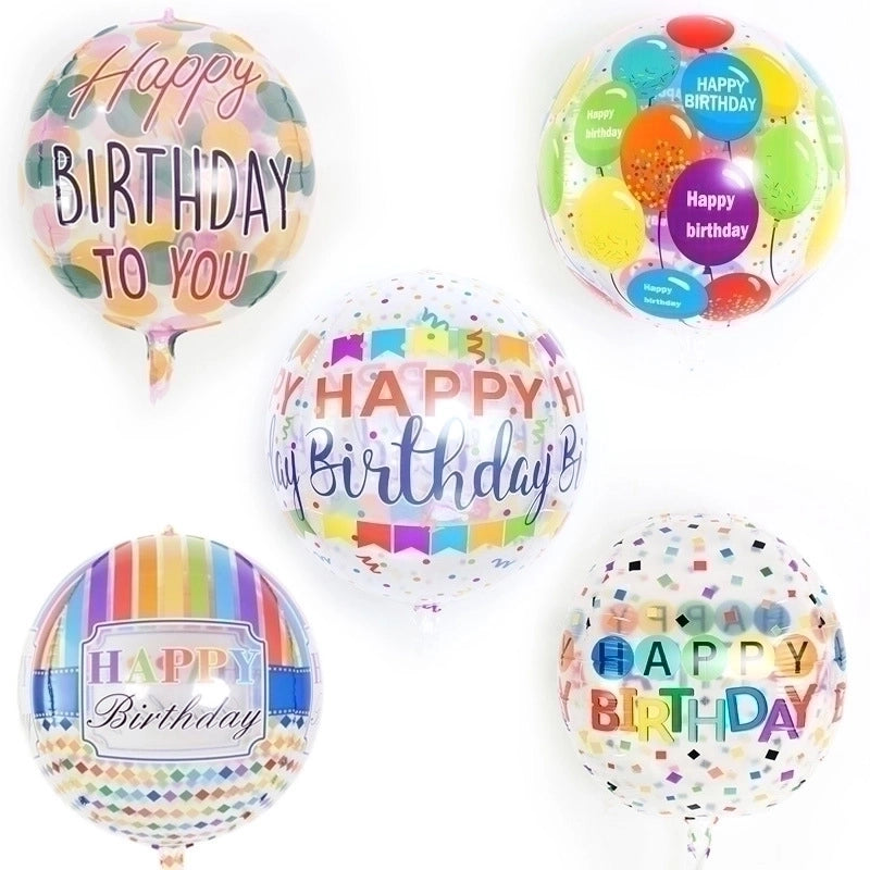 5 Pieces Birthday Letter Aluminum Film Party Balloon