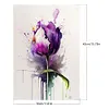 Purple Watercolor Flowers-Paint By Numbers Acrylic Painting 30*40CM(Watercolor)