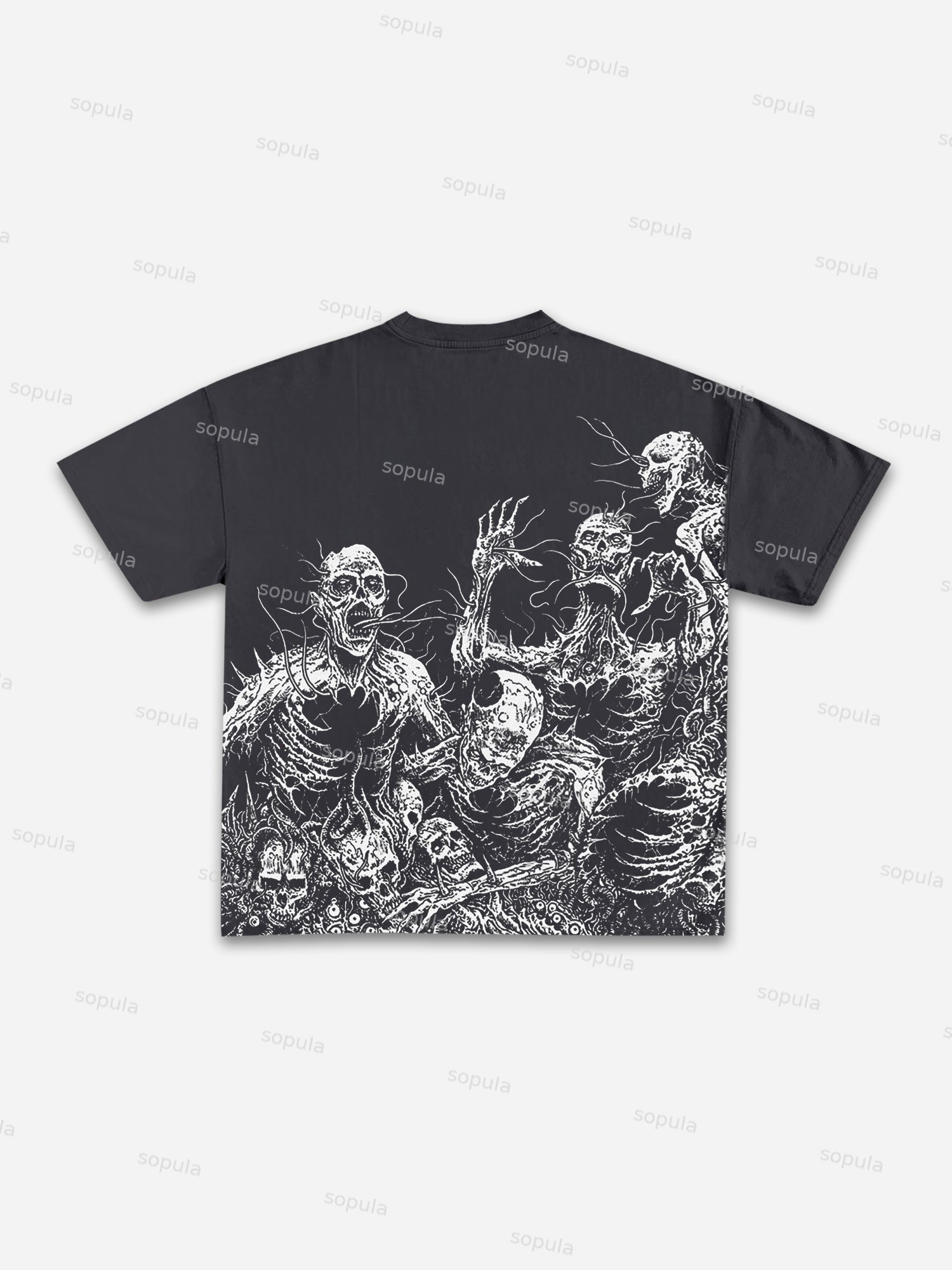 Skull Graphic Print Cotton T-shirt - Sopula｜Premium Graphic Tees & Graphic Clothing