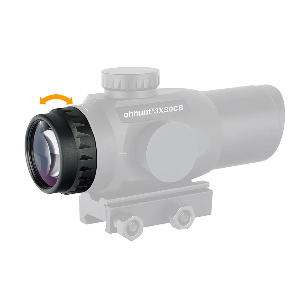 ohhunt ® Tactical Sight Glass Etched Reticle Red Green Illuminated 3x Prism Scope