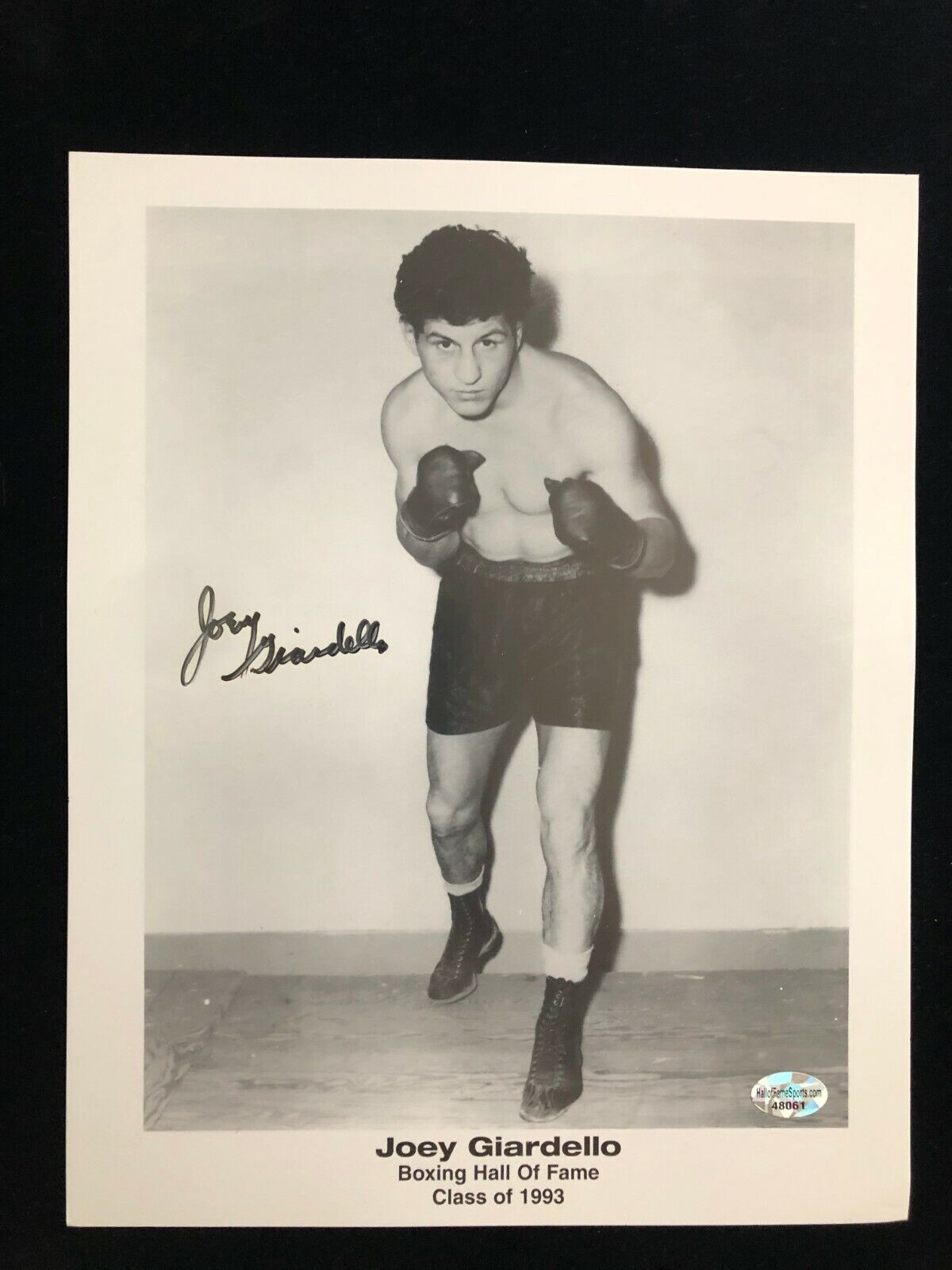 Joey Giardello Signed Boxing Hall of Fame Autographed Photo Poster painting - COA